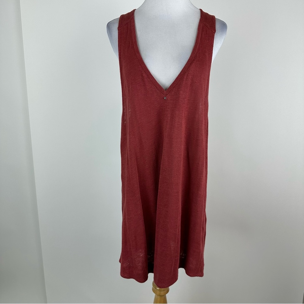 Eileen Fisher Linen Tunic Tank Top Layering Top Size Large